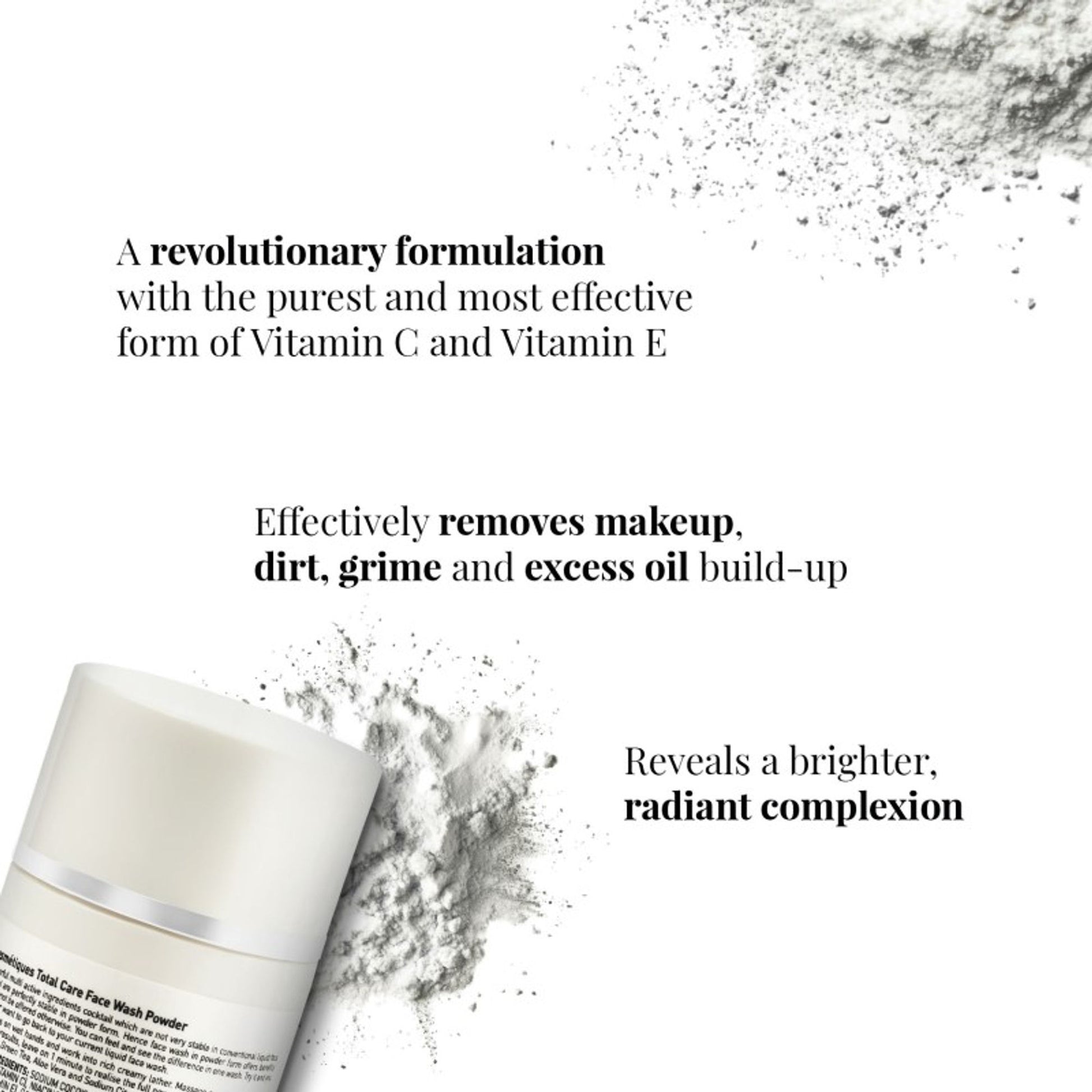 iCosmetiques Face Wash Powder-Pure Vitamin C, Niacinamide, Neem, Aloe Vera, Green Tea & Deep Clean