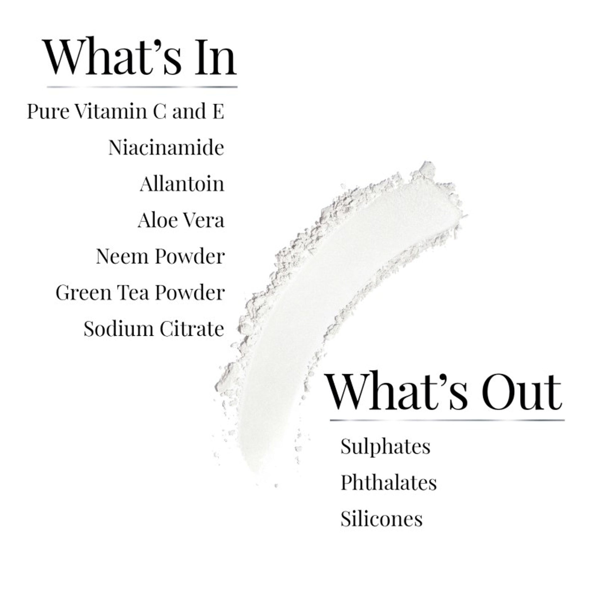 iCosmetiques Face Wash Powder-Pure Vitamin C, Niacinamide, Neem, Aloe Vera, Green Tea & Deep Clean