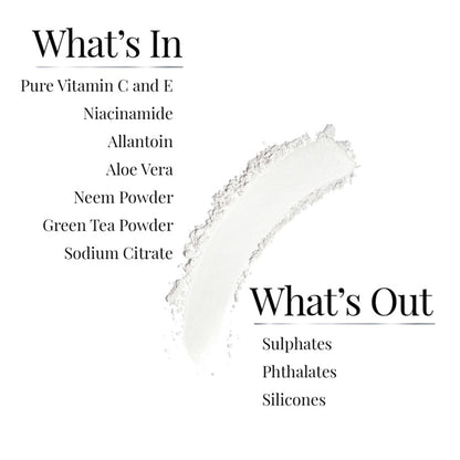 iCosmetiques Face Wash Powder-Pure Vitamin C, Niacinamide, Neem, Aloe Vera, Green Tea & Deep Clean