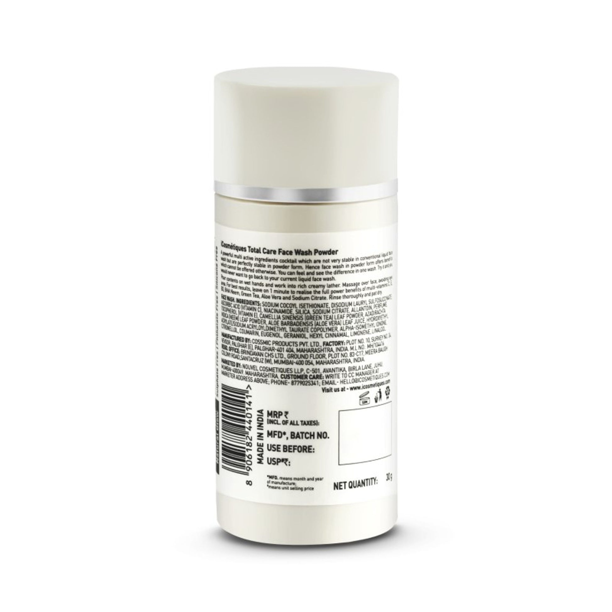 iCosmetiques Face Wash Powder-Pure Vitamin C, Niacinamide, Neem, Aloe Vera, Green Tea & Deep Clean