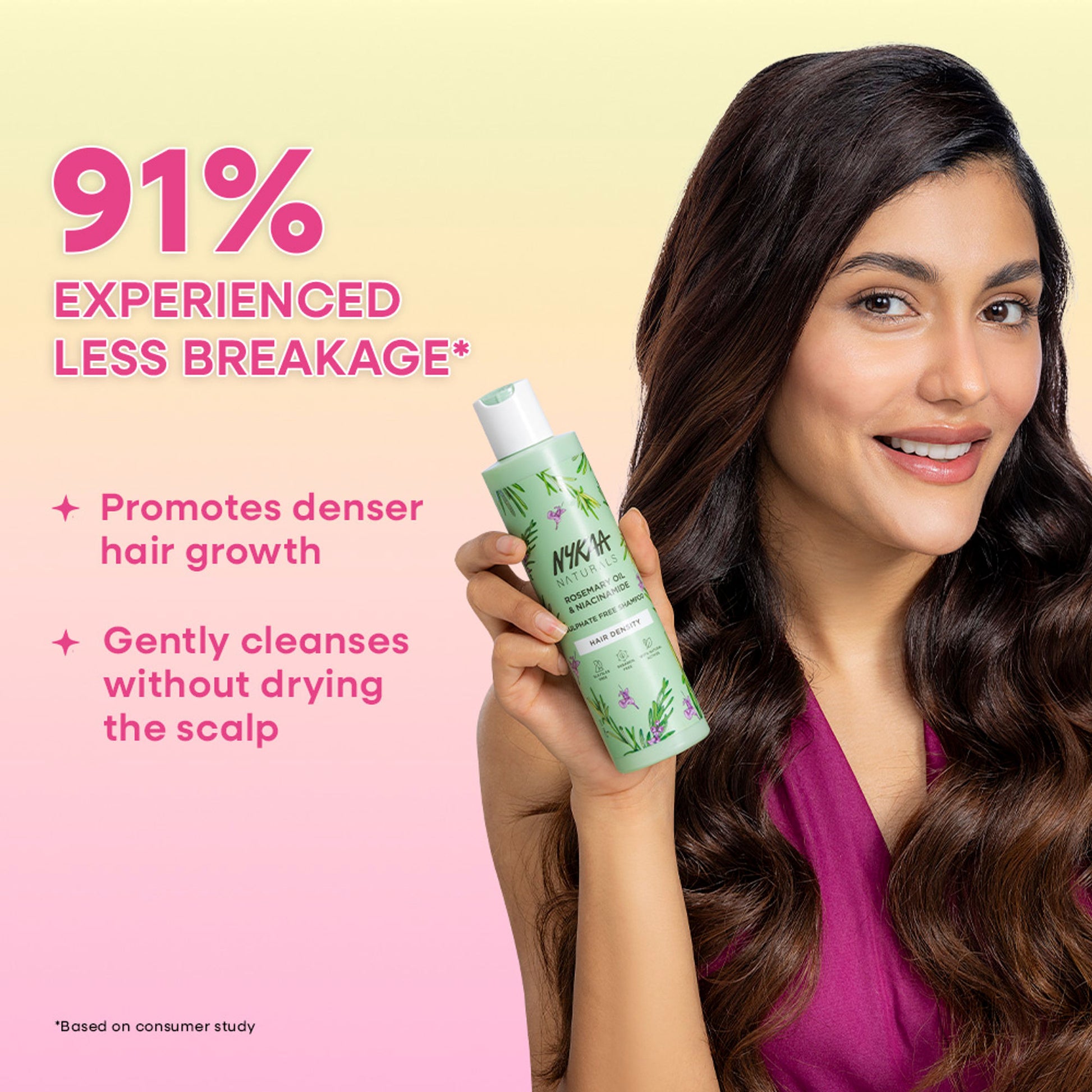 Nykaa Naturals Anti-Dandruff Sulphate-Free Shampoo With Apple Cider Vinegar, Ginger & Tea Tree Oil - Rosemary And Niacinamide