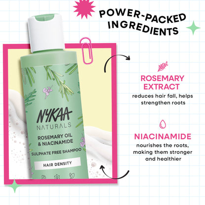 Nykaa Naturals Anti-Dandruff Sulphate-Free Shampoo With Apple Cider Vinegar, Ginger & Tea Tree Oil - Rosemary And Niacinamide