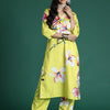 Indyancart IE Floral Printed Kurta with Trousers
