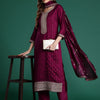 Dhiyona IE Ethnic Motifs Embroidered Sequinned Kurta with Trousers & With Dupatta
