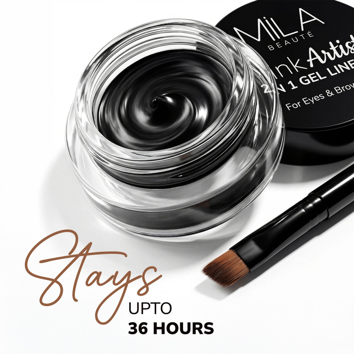 Mila Beauté Wink Artist 36Hr Smudge Proof & Waterproof Gel Eyeliner - Black