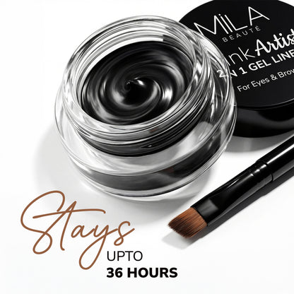 Mila Beauté Wink Artist 36Hr Smudge Proof & Waterproof Gel Eyeliner - Black