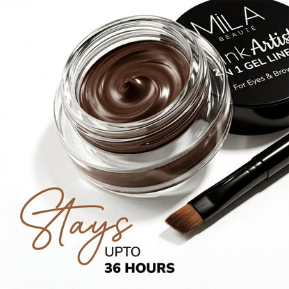Mila Beauté Wink Artist 36Hr Smudge Proof & Waterproof Gel Eyeliner - Brown