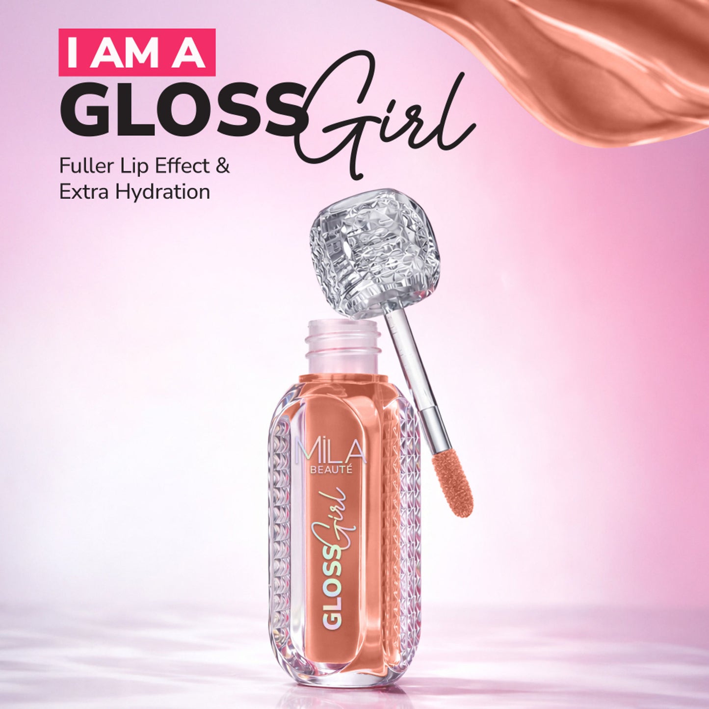 Mila Beauté Gloss Girl Lip Gloss with Fuller-Lip Effect & Extra Hydration - 02 Naked