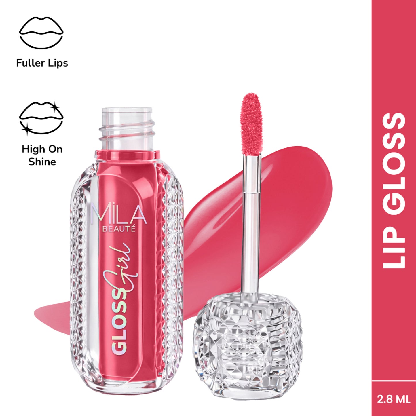 Mila Beauté Gloss Girl Lip Gloss with Fuller-Lip Effect & Extra Hydration - 07 Gloss Girl