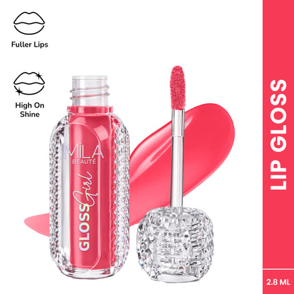 Mila Beauté Gloss Girl Lip Gloss with Fuller-Lip Effect & Extra Hydration - 08 Speed Dial