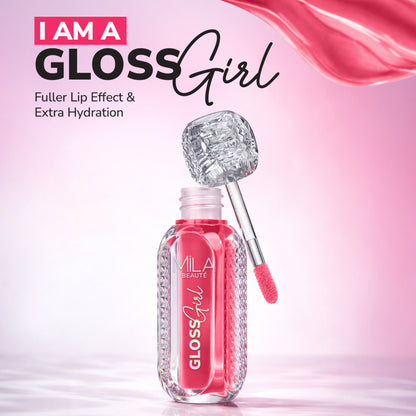 Mila Beauté Gloss Girl Lip Gloss with Fuller-Lip Effect & Extra Hydration - 08 Speed Dial