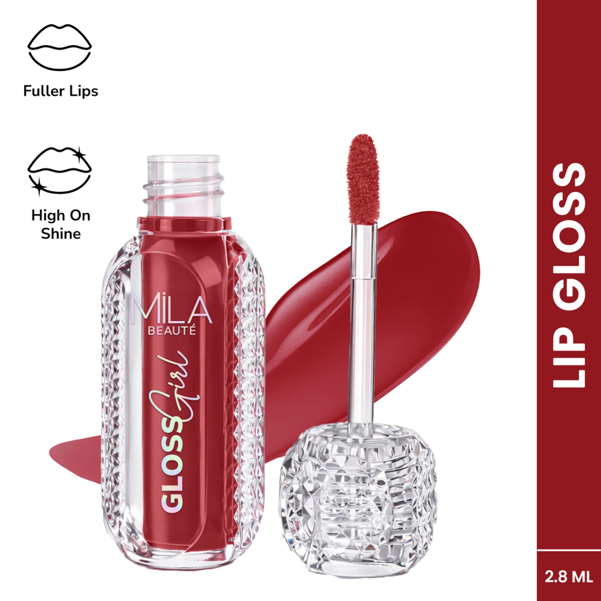 Mila Beauté Gloss Girl Lip Gloss with Fuller-Lip Effect & Extra Hydration - 09 Soo Me