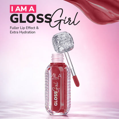 Mila Beauté Gloss Girl Lip Gloss with Fuller-Lip Effect & Extra Hydration - 09 Soo Me