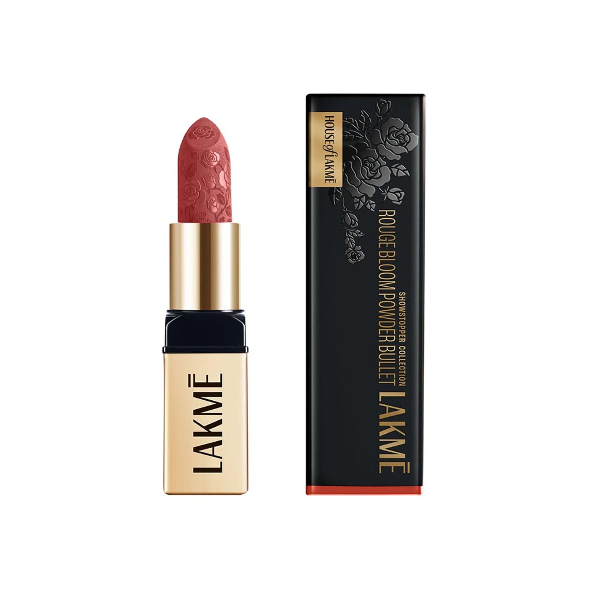 Lakme Rouge Bloom Powder Matte Lipstick - Nude Nectar 201
