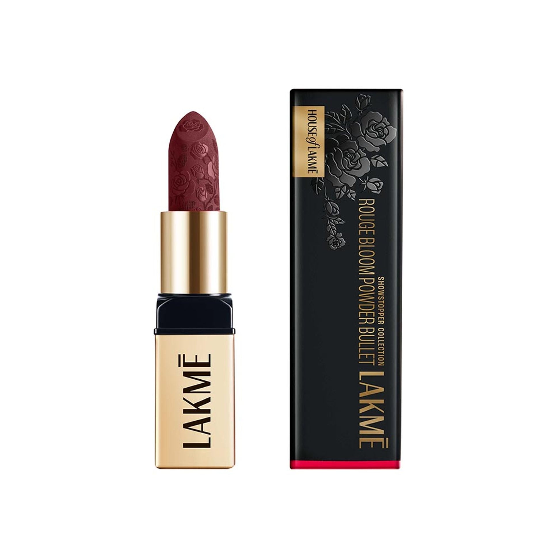 Lakme Rouge Bloom Powder Matte Lipstick - Plum Garden-208