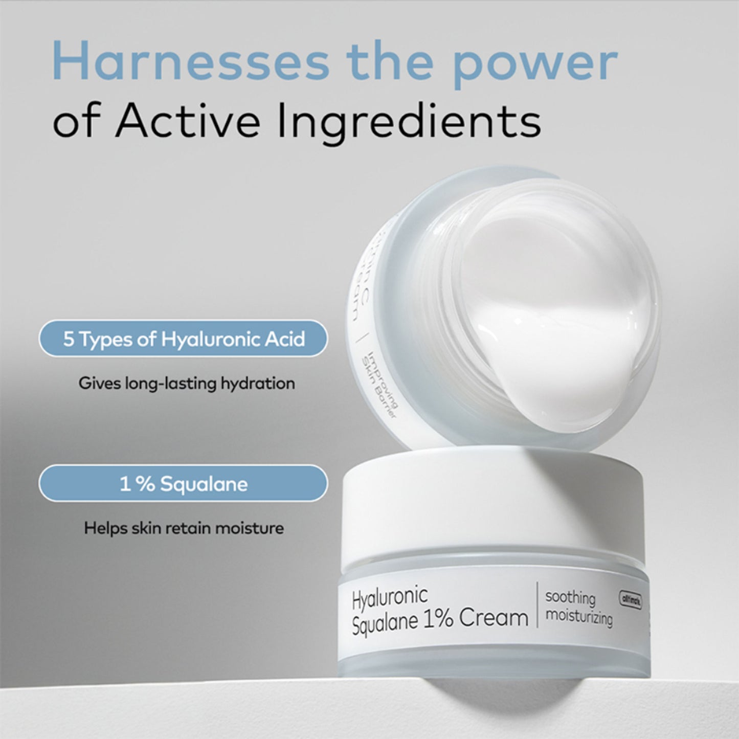 The Face Shop Alltimate Hyaluronic Squalane 1% Cream - Korean Day & Night Hydrating Moisturizer