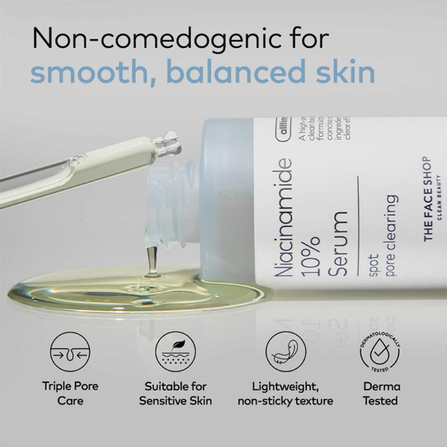 The Face Shop Alltimate Niacinamide 10% Korean Serum - Reduces Oil & Minimizes Pores, for Oily Skin