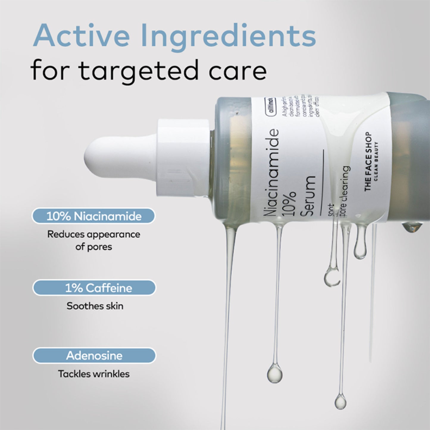The Face Shop Alltimate Niacinamide 10% Korean Serum - Reduces Oil & Minimizes Pores, for Oily Skin