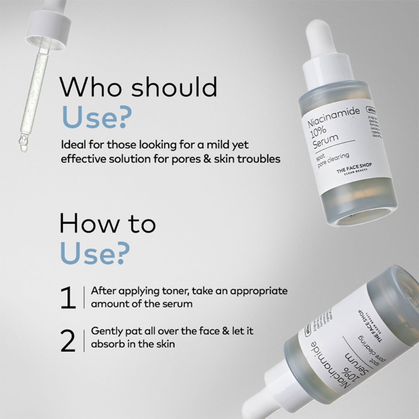 The Face Shop Alltimate Niacinamide 10% Korean Serum - Reduces Oil & Minimizes Pores, for Oily Skin