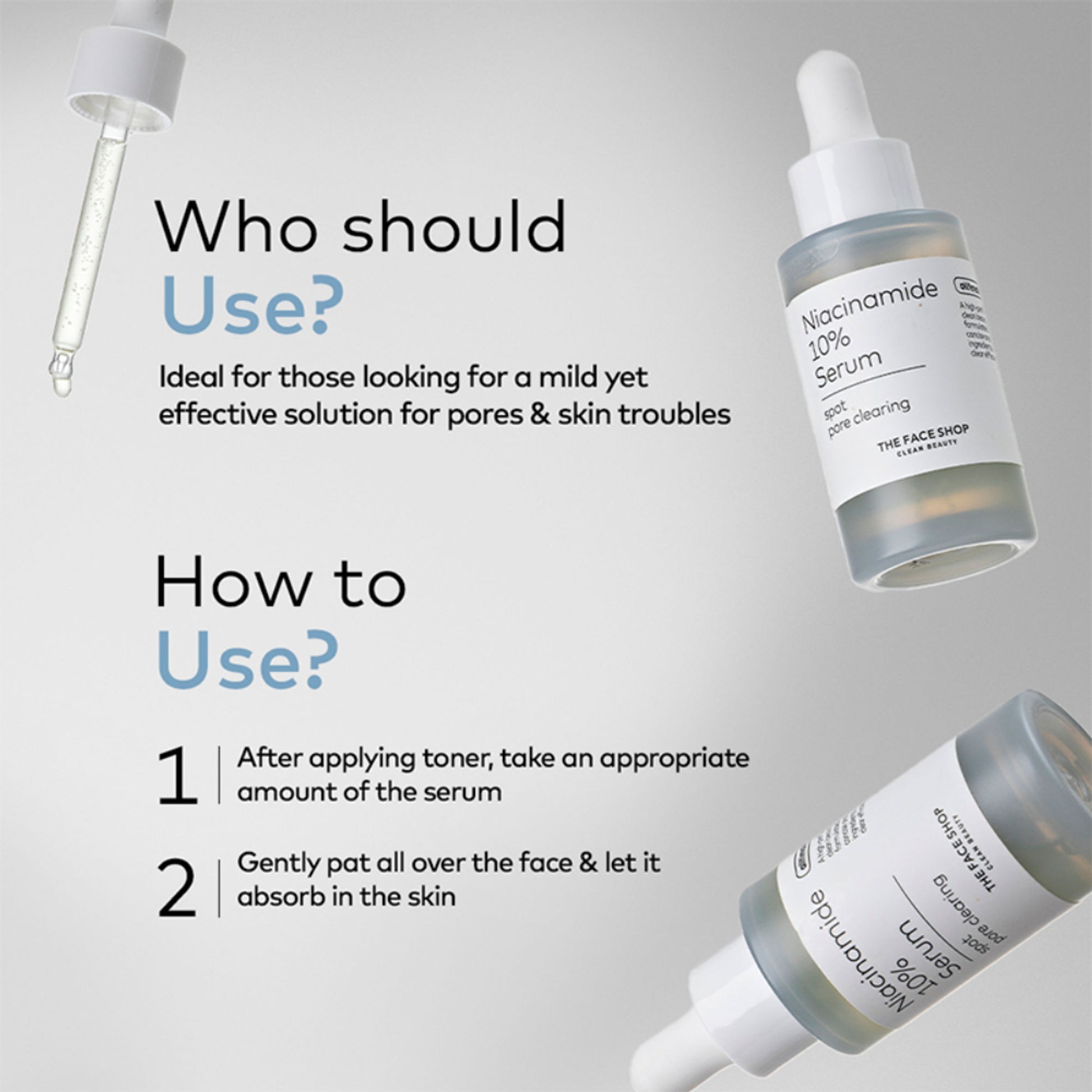 The Face Shop Alltimate Niacinamide 10% Korean Serum - Reduces Oil & Minimizes Pores, for Oily Skin