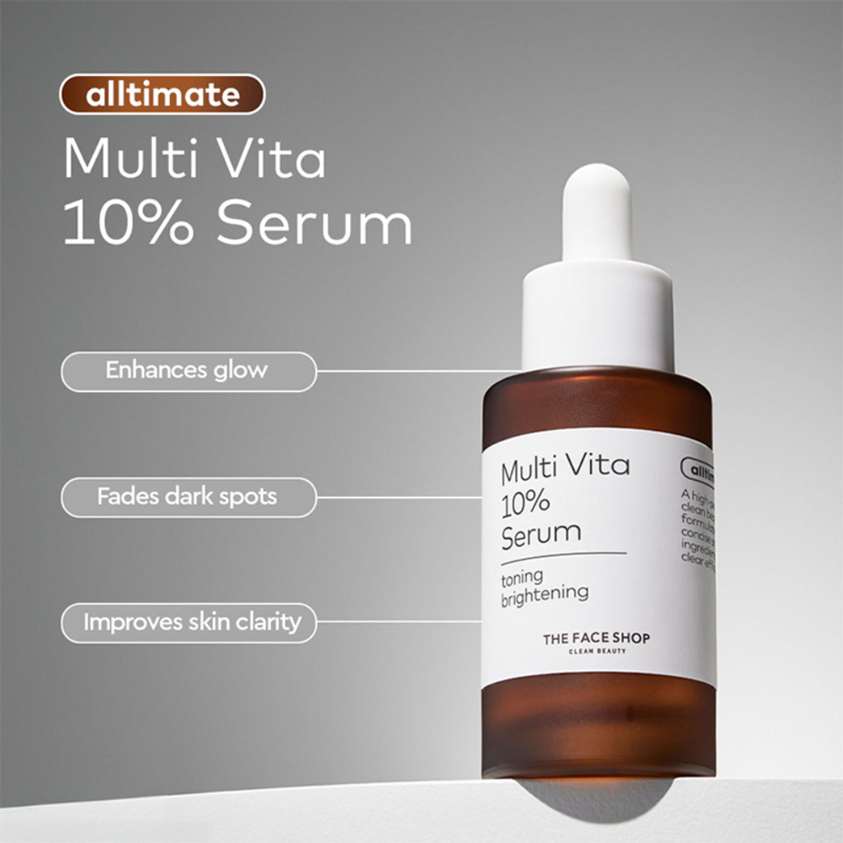 The Face Shop Alltimate Multi Vita 10% Serum - Vitamin C Brightening & Illuminating Korean Skincare
