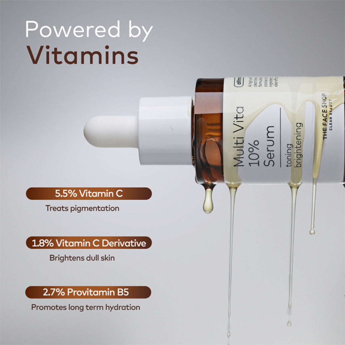The Face Shop Alltimate Multi Vita 10% Serum - Vitamin C Brightening & Illuminating Korean Skincare