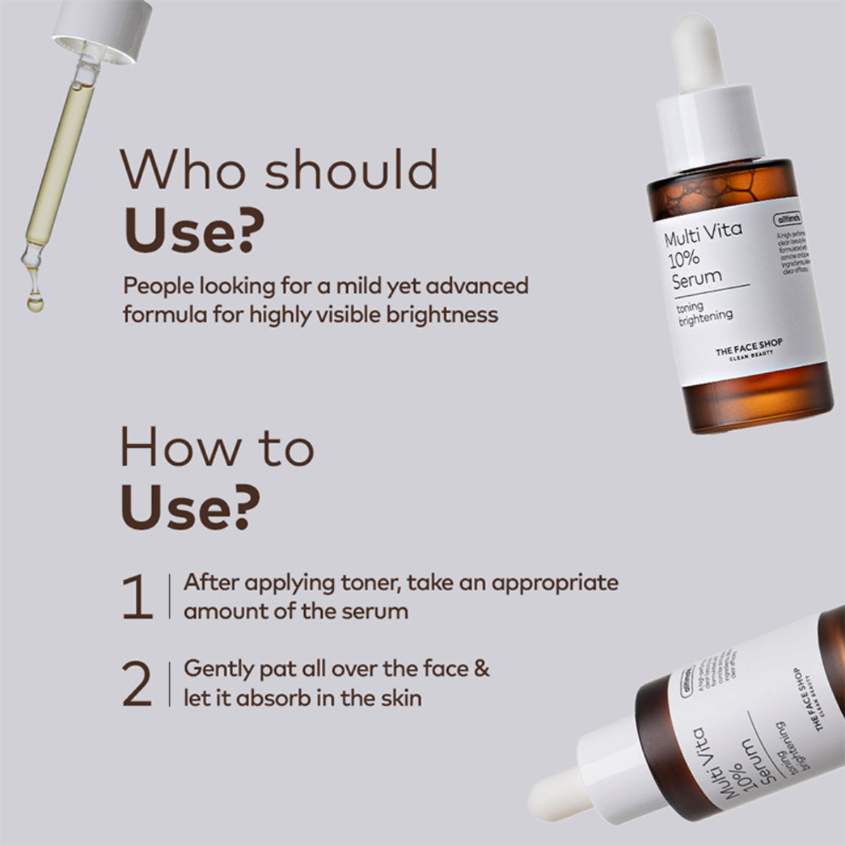 The Face Shop Alltimate Multi Vita 10% Serum - Vitamin C Brightening & Illuminating Korean Skincare