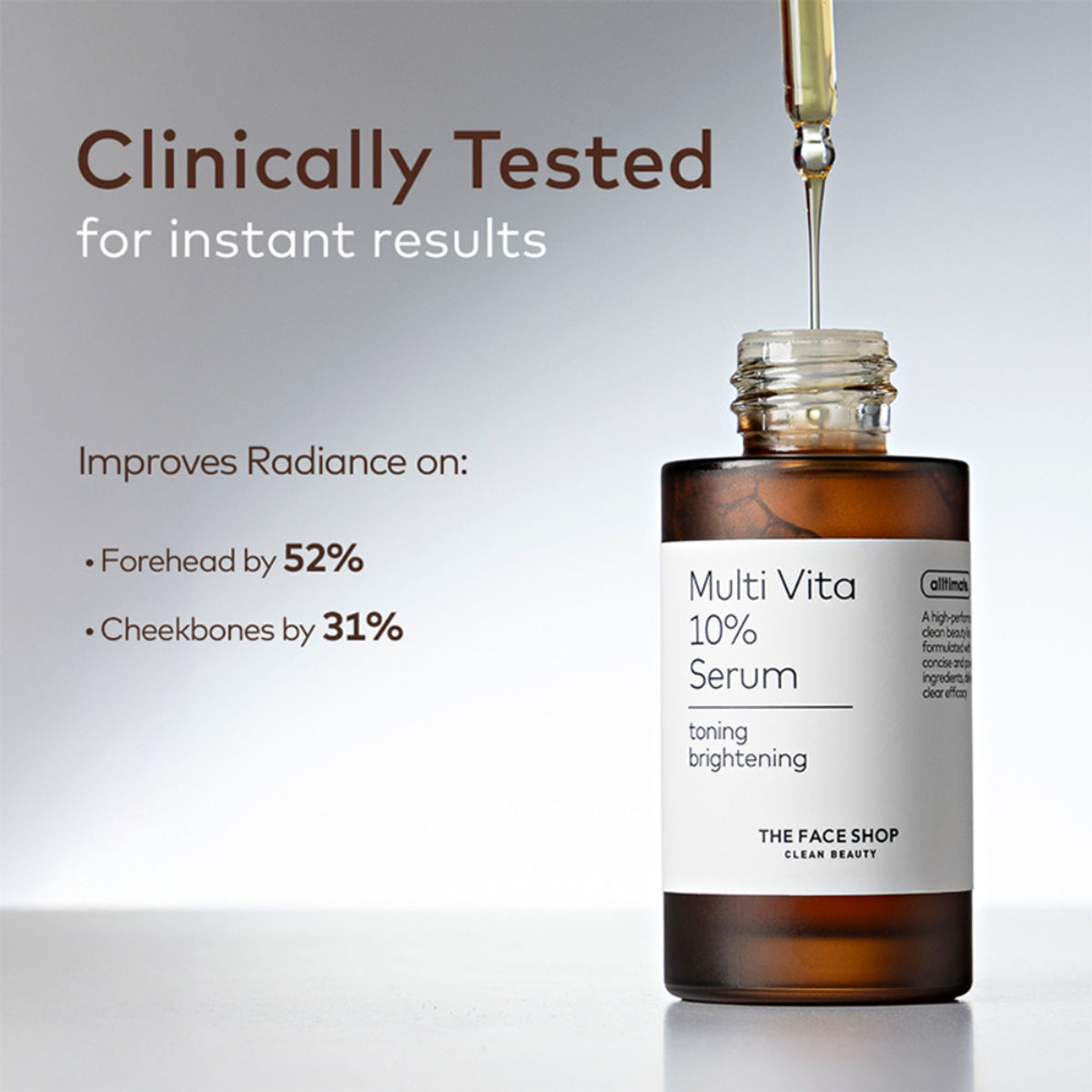 The Face Shop Alltimate Multi Vita 10% Serum - Vitamin C Brightening & Illuminating Korean Skincare