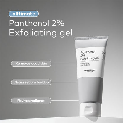 The Face Shop Alltimate Panthenol 2% Exfoliating Gel -Korean Cleansing Scrub with AHA, BHA, LHA, PHA