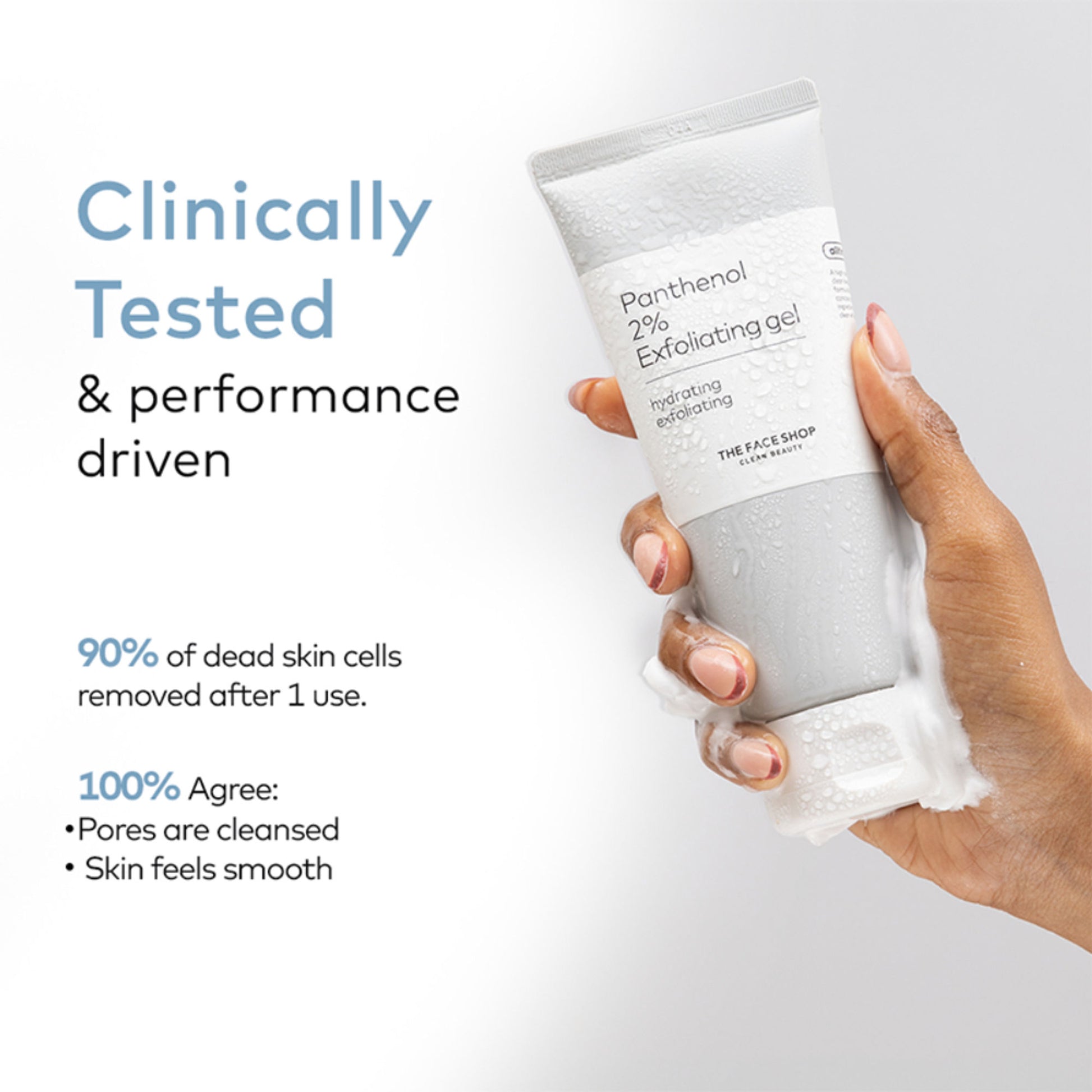The Face Shop Alltimate Panthenol 2% Exfoliating Gel -Korean Cleansing Scrub with AHA, BHA, LHA, PHA