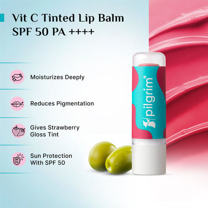 Pilgrim Vitamin C Moisture Rich Tinted Lip Balm SPF 50