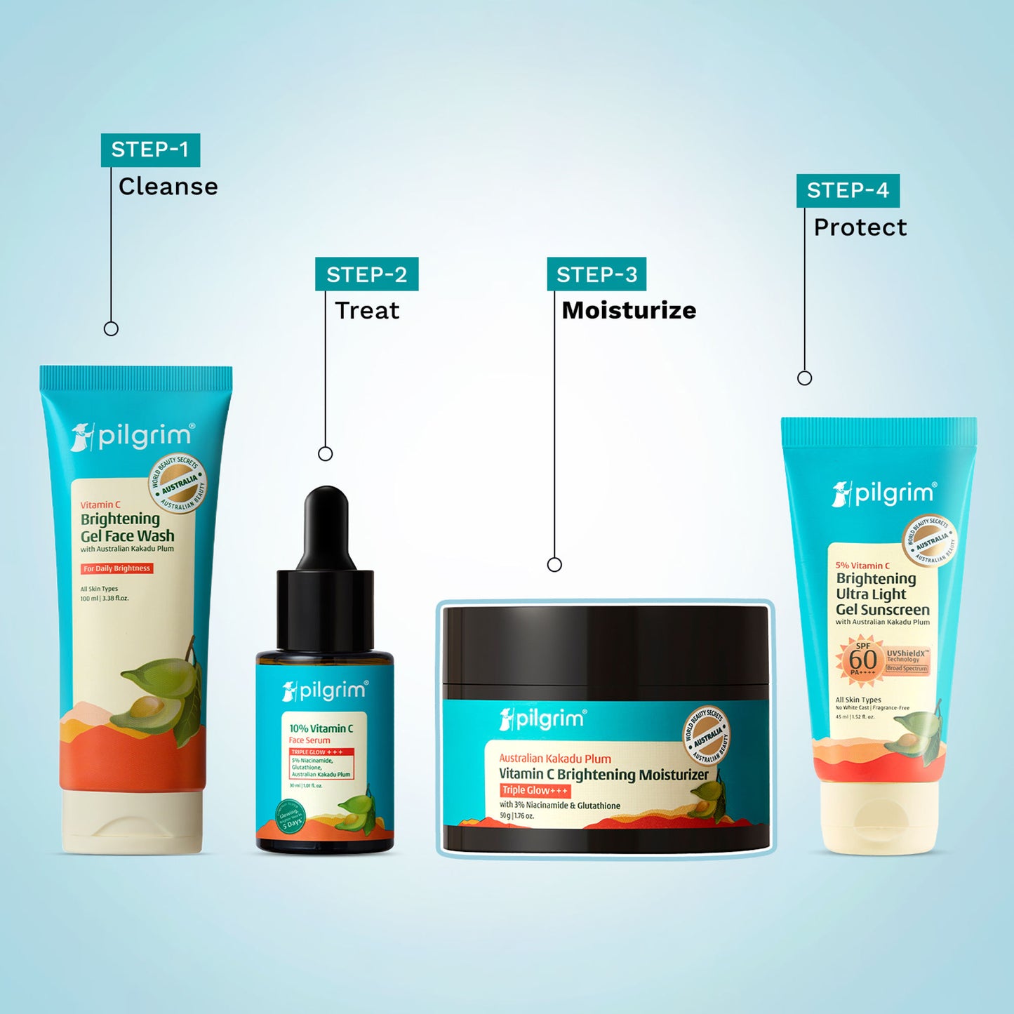 Pilgrim Australian Kakadu Plum Vitamin C Brightening Moisturizer