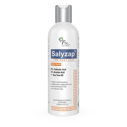 Fixderma Salyzap 2% Salicylic Acid Body Wash Acne Control Back Acne Body Wash for Women & Men