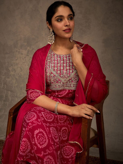 Women Ethnic Motifs Embroidered Kurta with Trousers & Dupatta