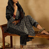 Dhiyona IE Floral Printed Regular Pure Cotton Straight Kurta with Trousers & Dupatta