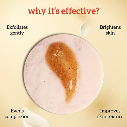 inatur Kumkumadi Face Scrub, Ayurvedic Exfoliator, Brightens Skin, Evens Tone, for Men & Women