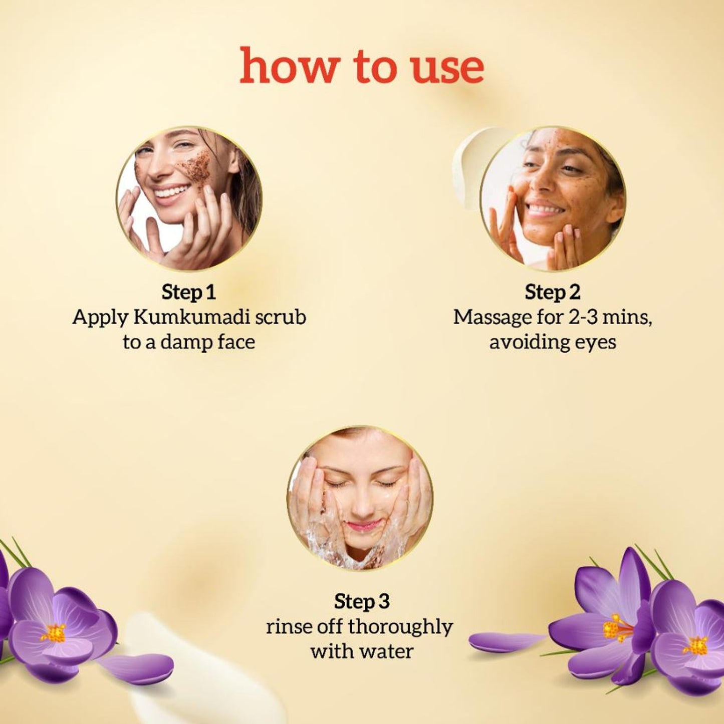 inatur Kumkumadi Face Scrub, Ayurvedic Exfoliator, Brightens Skin, Evens Tone, for Men & Women