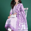 Dhiyona IE Floral Printed Pure Cotton Kurta with Trousers & Dupatta