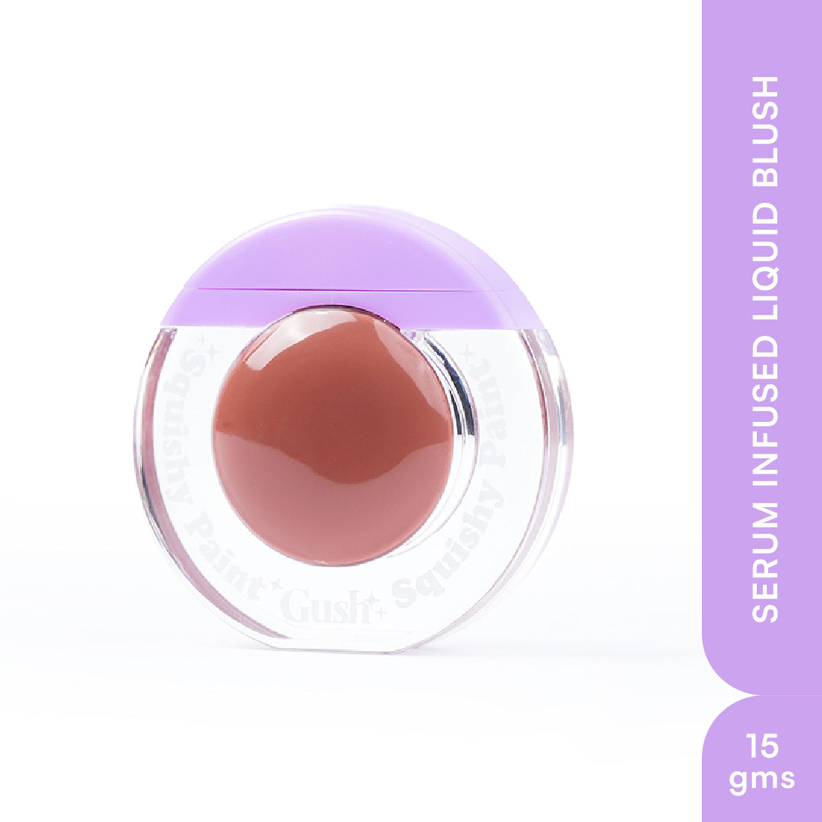 Gush Beauty Squishy Blush with Niacinamide in soft coral pink, lightweight and creamy makeup product for a natural flush.