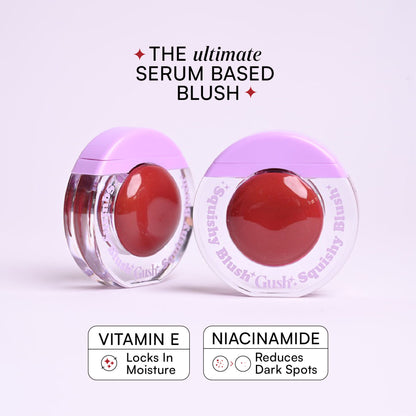 Gush Beauty Squishy Blush With Niacinamide Lightweight - Brick Rose