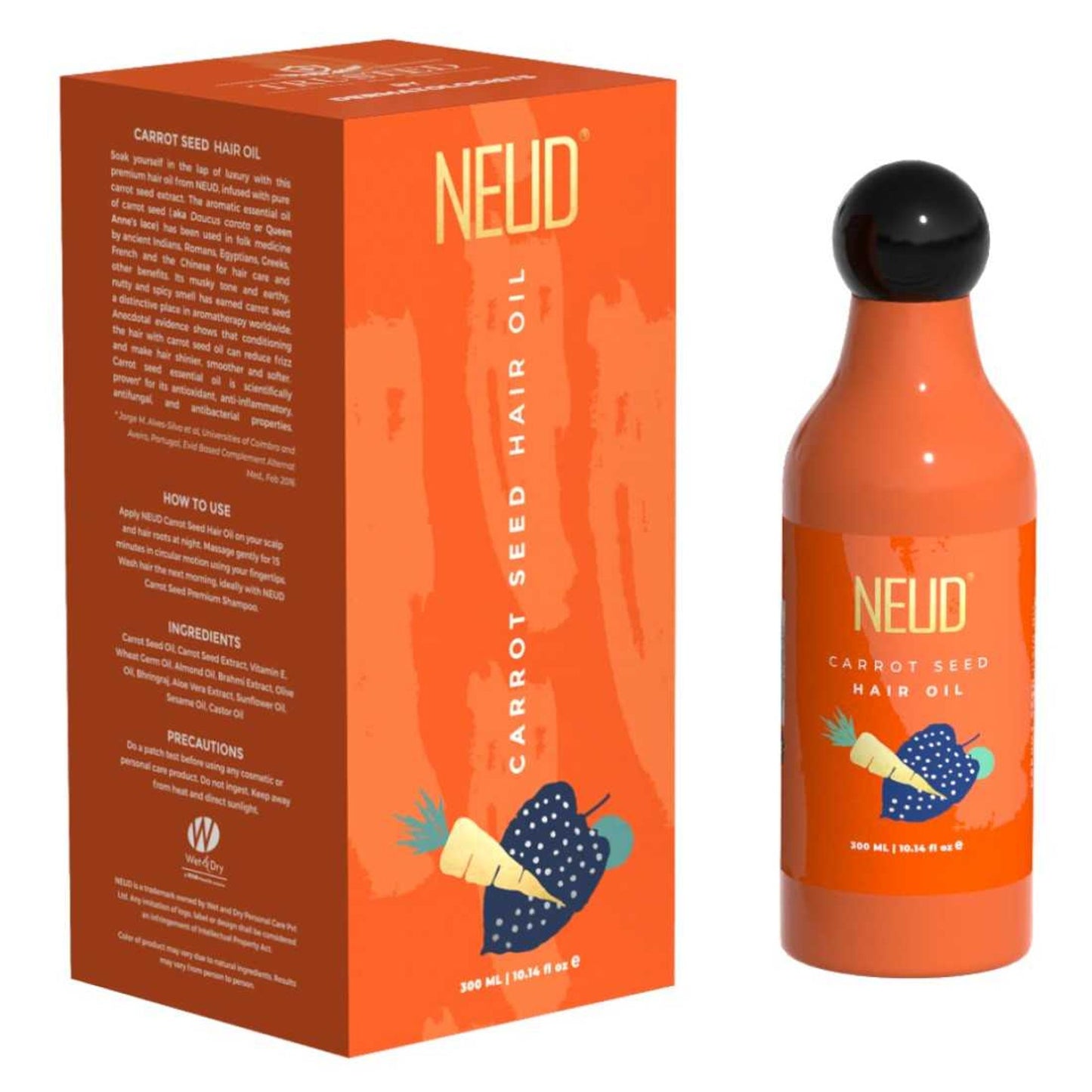 Neud Carrot Seed Premium Hair Oil for Men & Women