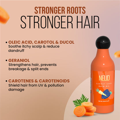 Neud Carrot Seed Premium Hair Oil for Men & Women
