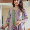 Dhiyona IE Floral Printed Pure Cotton Tunic With Trousers Co-Ords