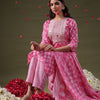Dhiyona IE Women Floral Printed Regular Gotta Patti Cotton Kurta with Trousers & Dupatta