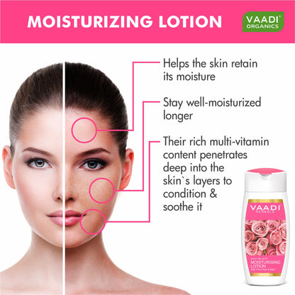 Vaadi Herbals Moisturising Lotion With Pink Rose Extract