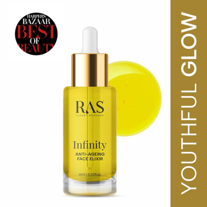 RAS Luxury Oils Infinity Anti - Ageing Face Elixir, Lightweight Serum With Vitamin C, A, B5