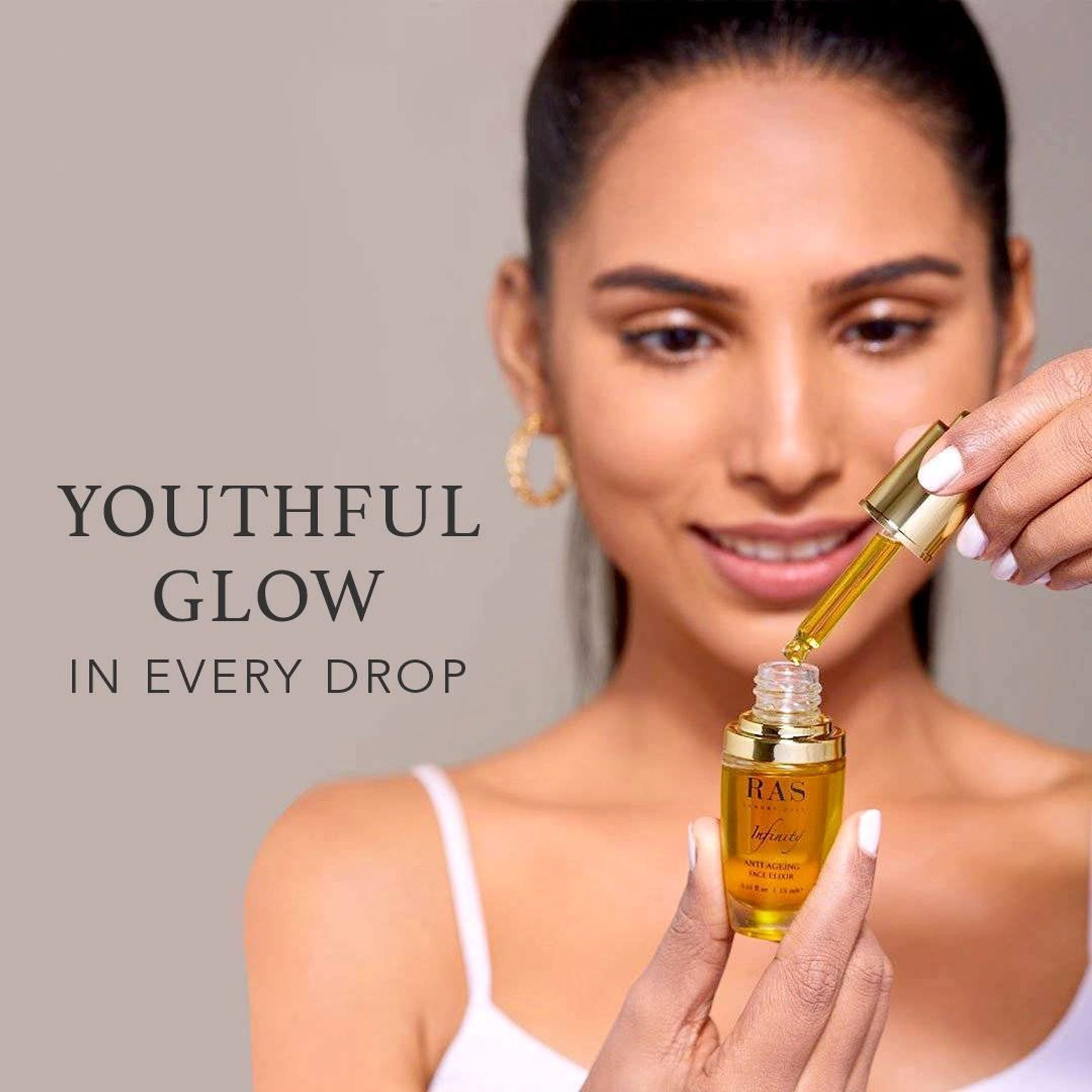 RAS Luxury Oils Infinity Anti - Ageing Face Elixir, Lightweight Serum With Vitamin C, A, B5