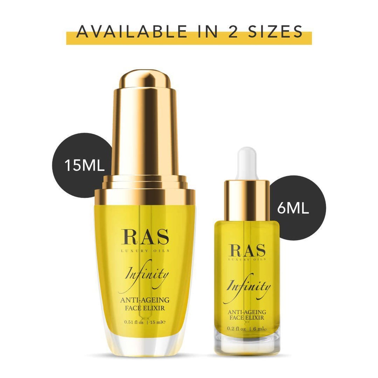RAS Luxury Oils Infinity Anti - Ageing Face Elixir, Lightweight Serum With Vitamin C, A, B5