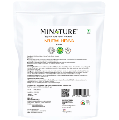 Minature Neutral Henna Powder for hair masks, fine green powder in a bowl, natural hair treatment product.