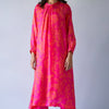 Women's Hot Pink and Orange Bemberg Silk Printed Co-ord Set